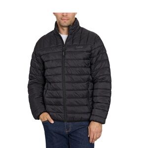 Izod Men's Black Classic Puffer Jacket  NWT Size L